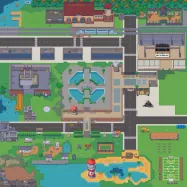 Portfolio game map with navigation points